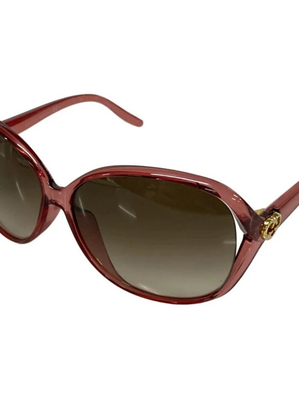 GUCCI - GG3525/K/S Dark Gray Red Plastic Sunglasses